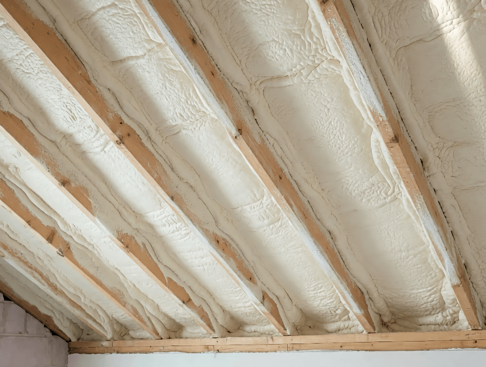 After spray foam application